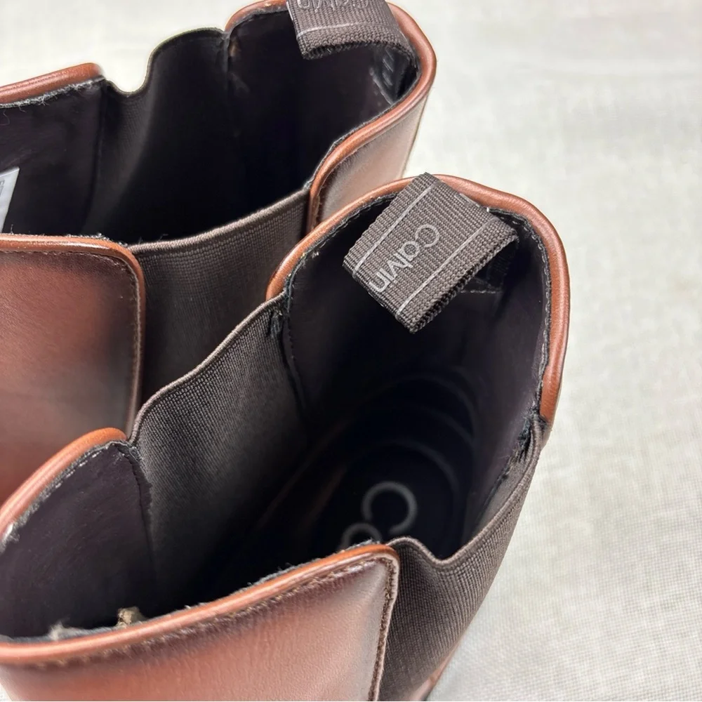 Calvin Klein Mens Fenwick Brown Chelsea Boots Shoes 13M